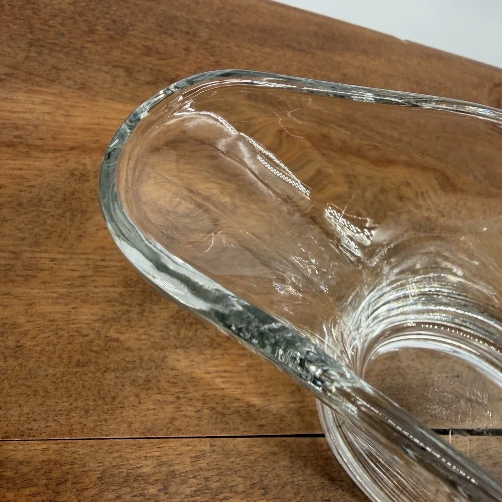 Vintage 1970s Anchor Hocking 10oz Gravy Boat Clear Glass #1028 Made In USA EUC